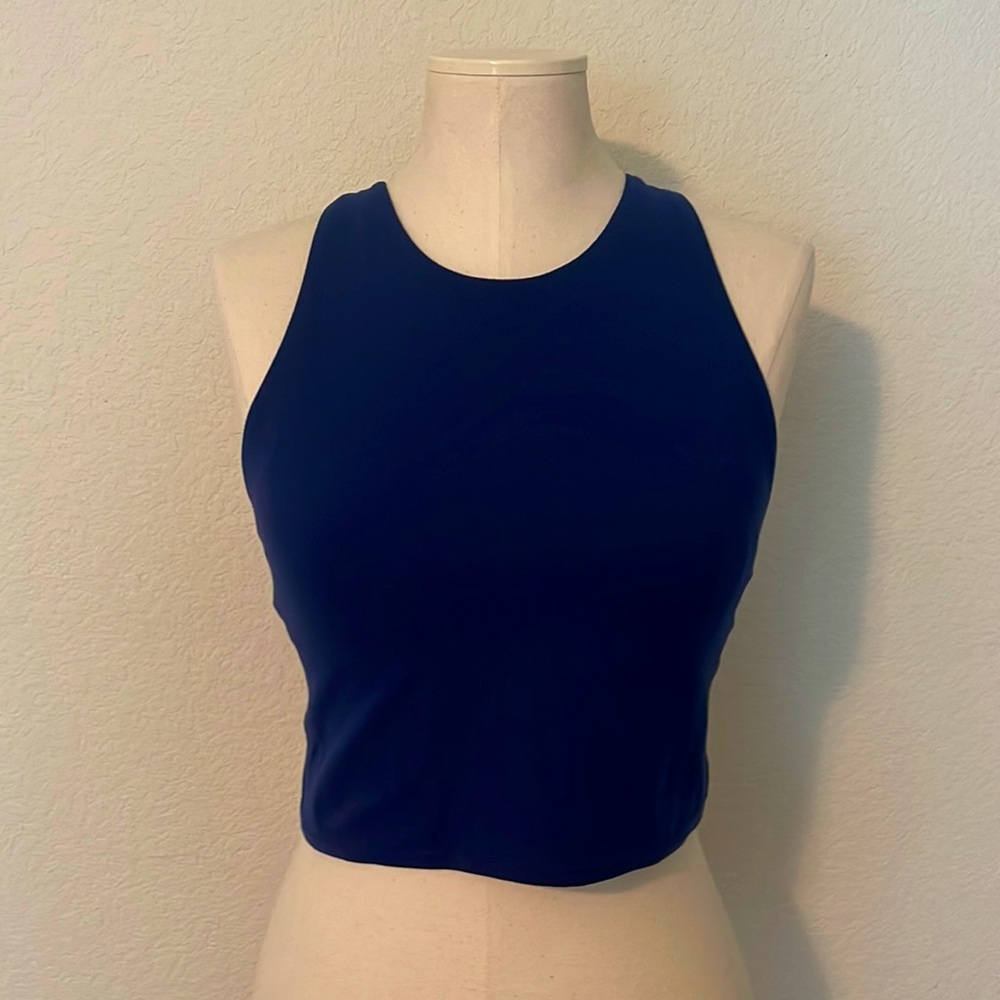 Electric Blue Athleta Conscious Crop
